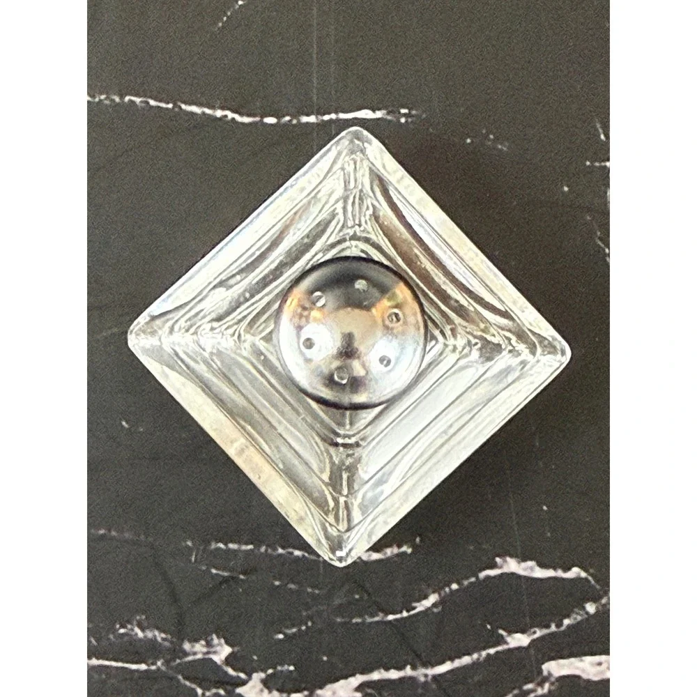 Vintage Irice Mini Crystal Salt & Pepper Shakers Art Deco 1.5